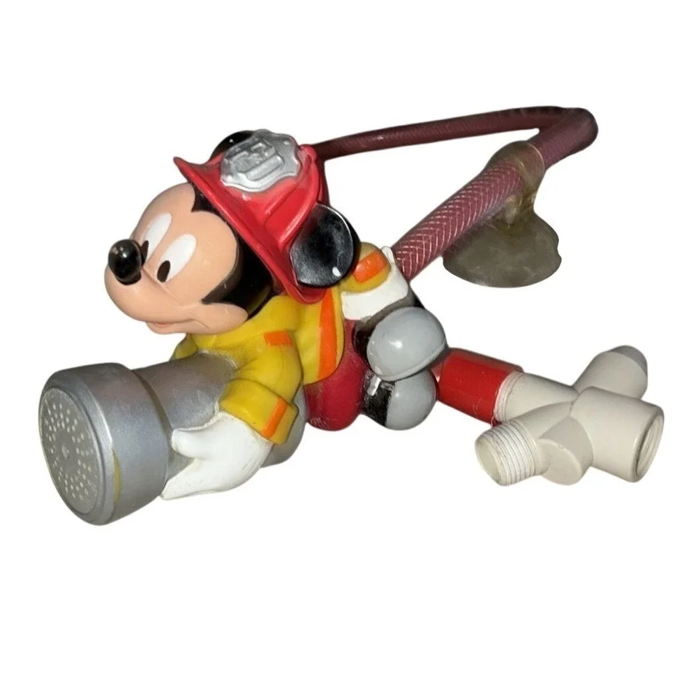 Disney Home Mickey Mouse Fireman Child's Shower Head Bath‎ Hose 2002 Vintage